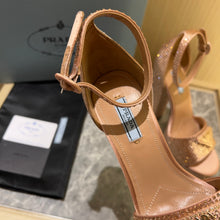 Load image into Gallery viewer, Prada Satin Platform With Crystals
