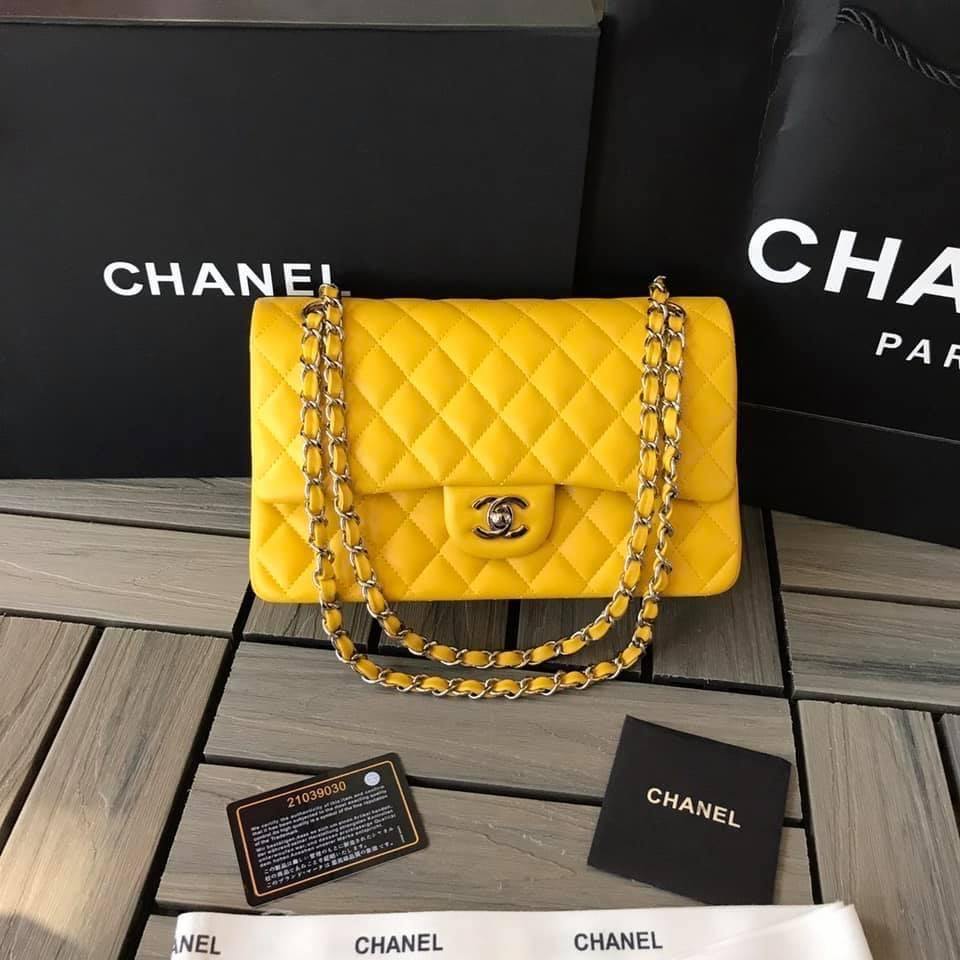 Chanel Caivar Double Flap Bag - LUXURY KLOZETT