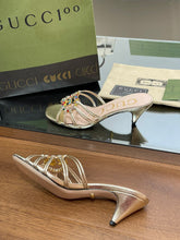 Load image into Gallery viewer, Gucci Women Slide Sandal With Crystals

