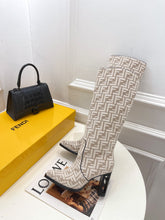 Load image into Gallery viewer, Fendi High-heeled  FF Chenille Boots
