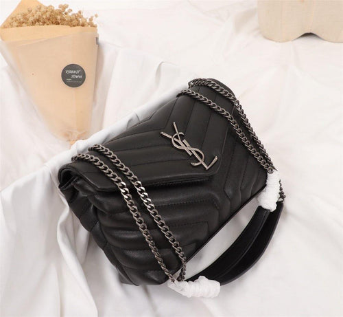 YSL Loulou Medium In Matelasse Y Leather - LUXURY KLOZETT
