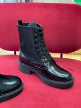 Load image into Gallery viewer, Prada Brushed-Leather and Re-Nylon Boots
