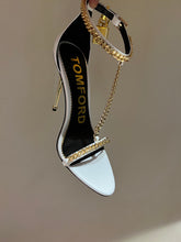 Load image into Gallery viewer, Tom Ford Leather Padlock Pointy Naked  Sandal
